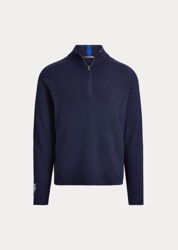 Ralph Lauren Performance Wool-Blend Striktrøje Herre Danmark (MKAZO4537)